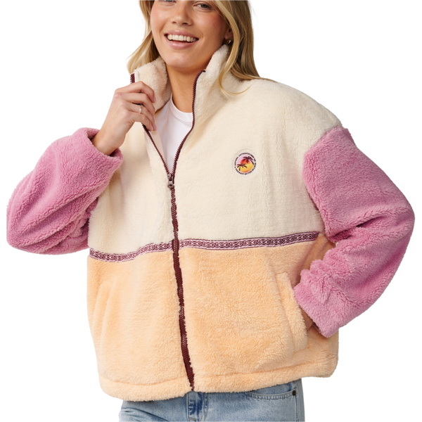 2026 Rip Curl Womens Surf Revival Heritage Polar Zip Thru Fleece 0D6WFL - Shell